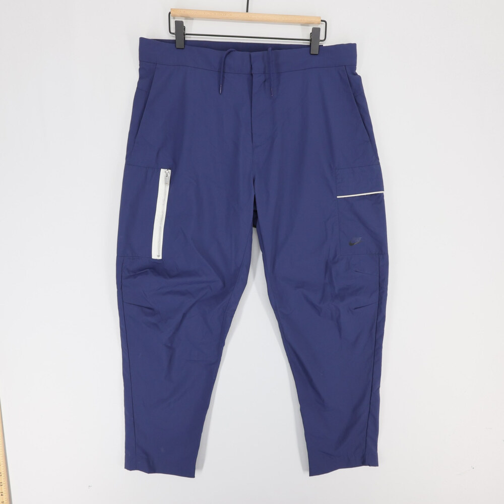 Nike Sportswear Style Essentials Pants Mens 34 Blue Utility Cargo Tapered